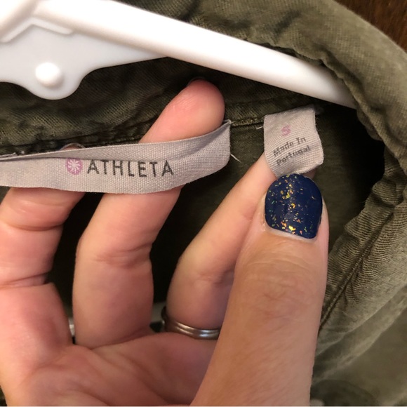 Green Athleta Button-down - Picture 2 of 4